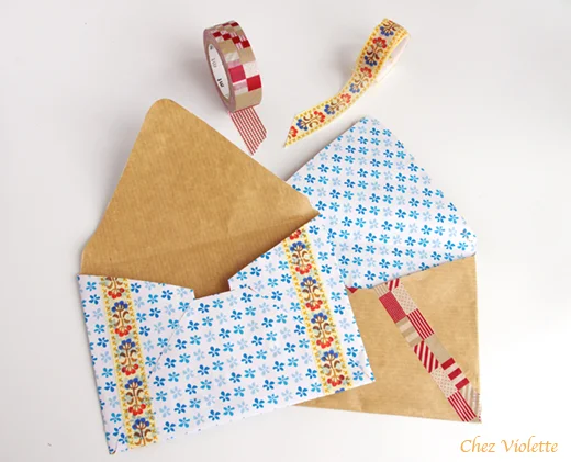 Masking tape enveloppe DIY Chez Violette