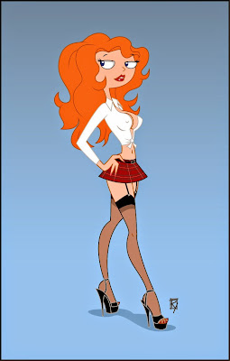 pin up cartoon girl