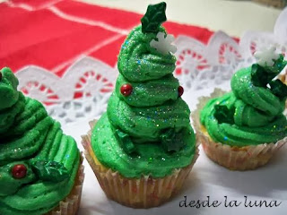 Mini-cup Cakes "abetos De Navidad" (sin Relleno)
