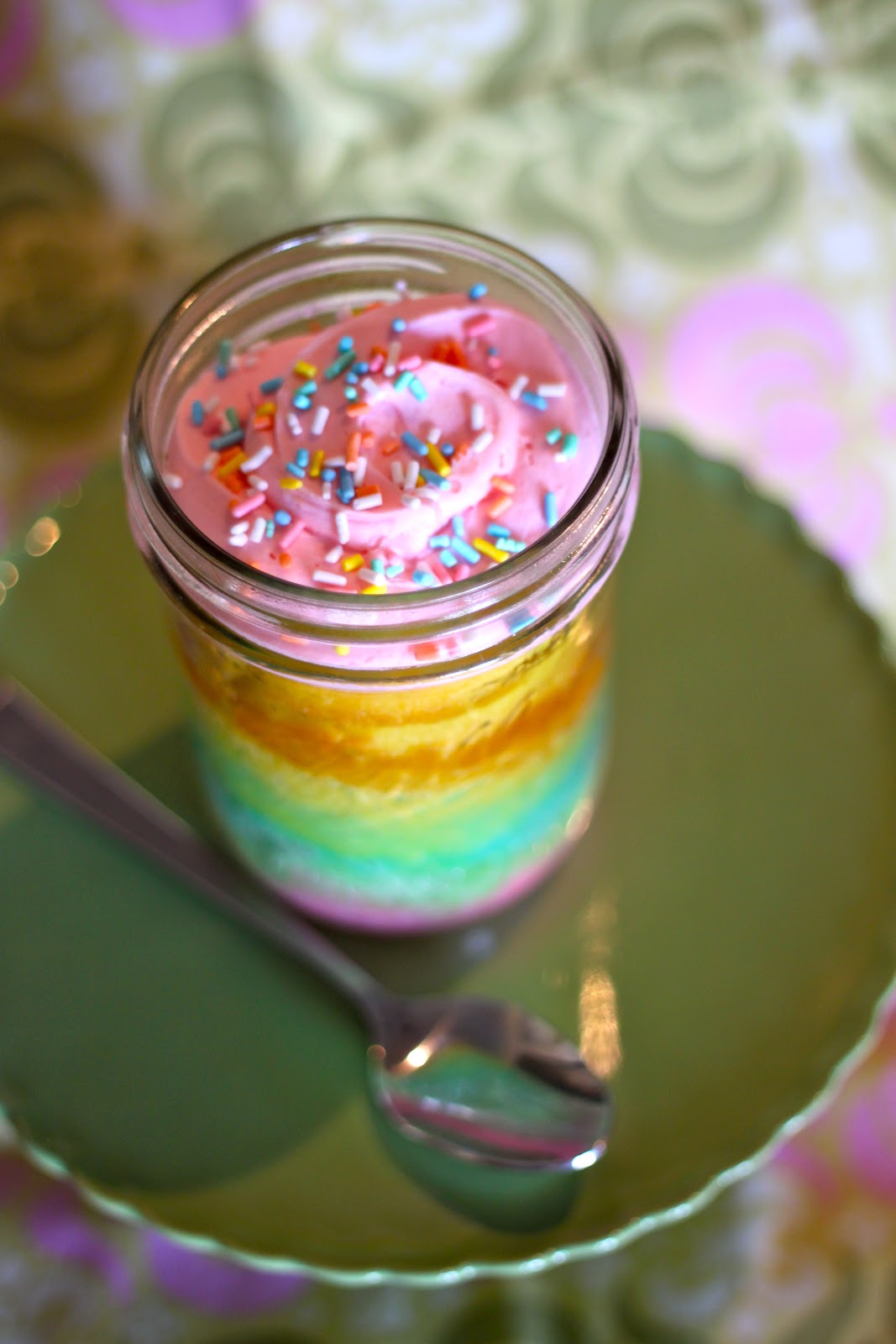 Domestic Charm Cake in a Jar