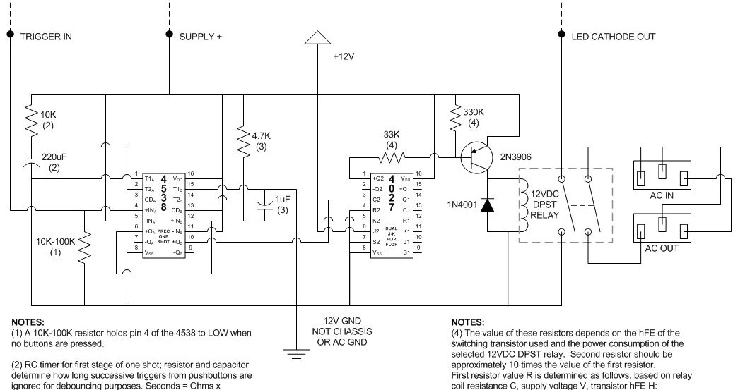Chris Grote Momentary pushbutton debounced into toggle flipflop