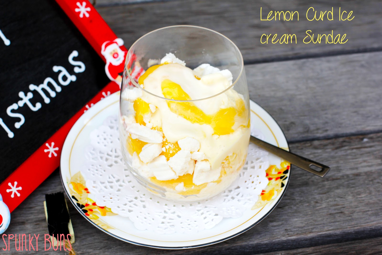 SPUNKY BUNS Spiked Lemon Curd Ice Cream Sundae