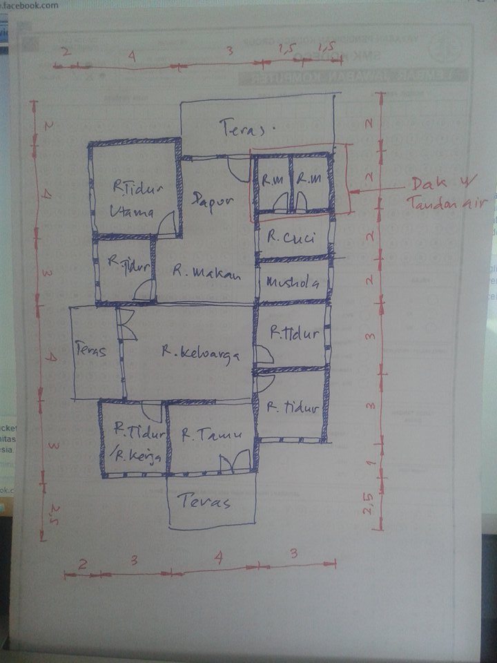 Desain Rencana Atap Dan Model Tampak Rumah Bpk Arie Nuzan Jasa