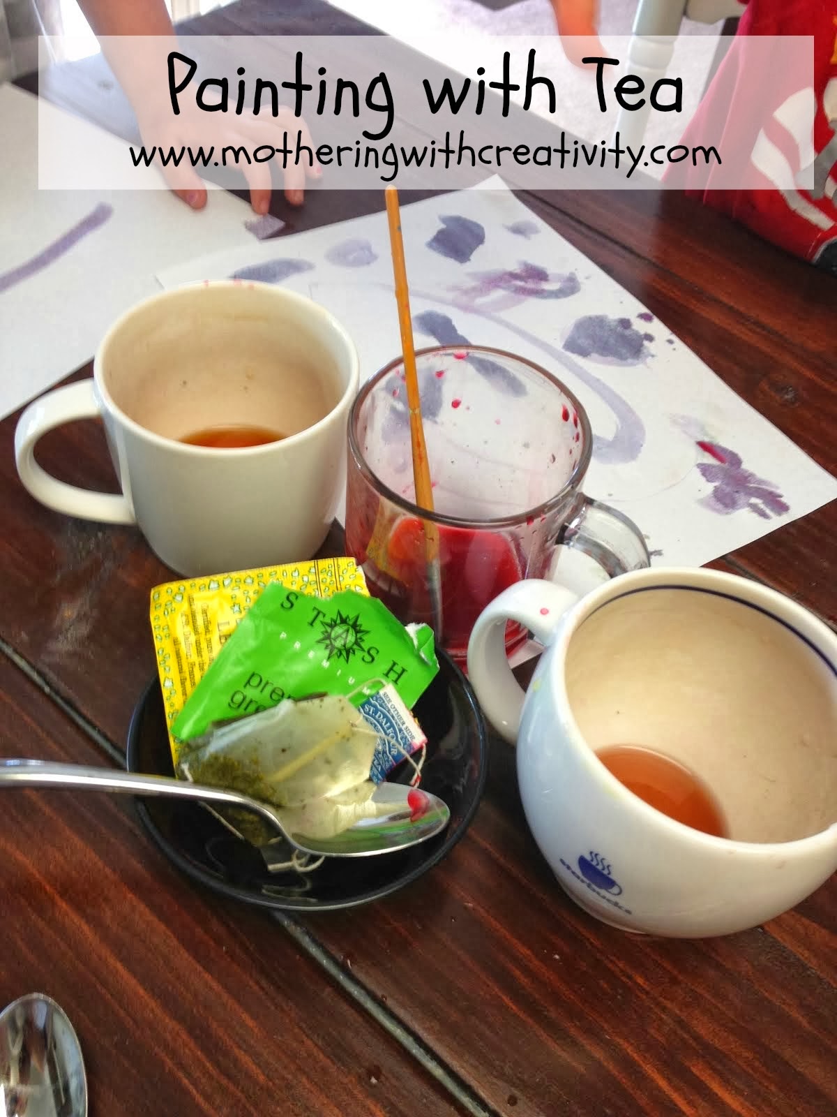 Mothering with Creativity Painting with Tea