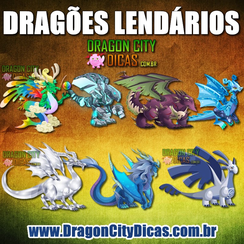 Dragões Lendários do Dragon City Dragões Lendários do Dragon City