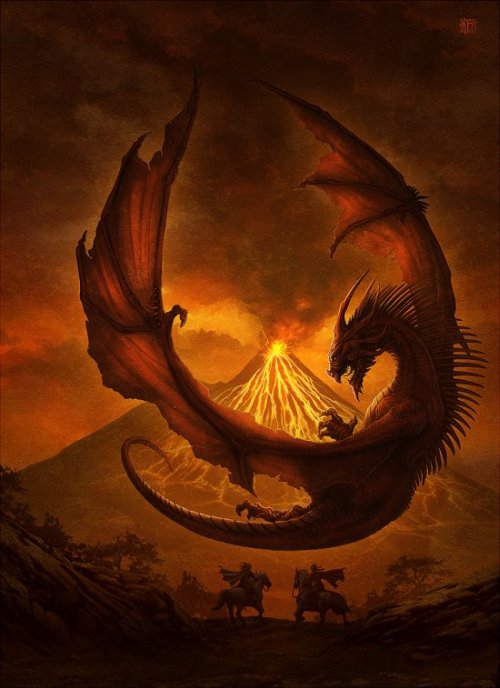 Dragões e mais dragões nas ilustrações de fantasia de Kerem Beyit Kerem Beyit deviantart ilustrações fantasia dragões