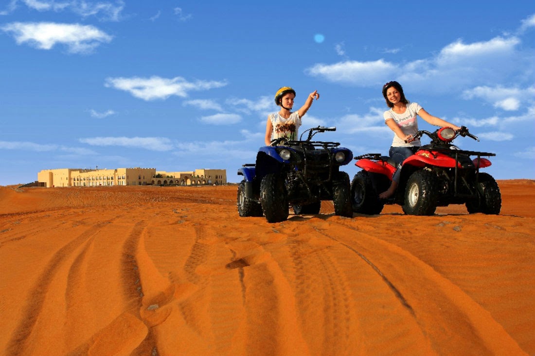 A range of outdoor activities are also available at the hotel, such as sand boarding, cycling through the desert, camel riding and quad bike safaris A range of outdoor activities are also available at the hotel, such as sand boarding, cycling through the desert, camel riding and quad bike safaris