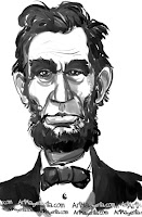 Abraham Lincoln is a caricature by Artmagenta