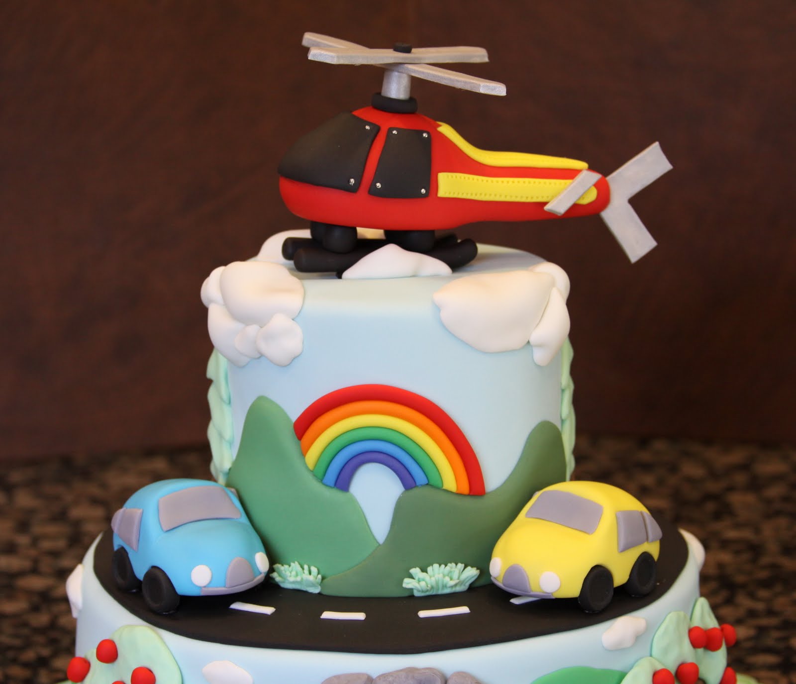 . Transportation Birthday Cake