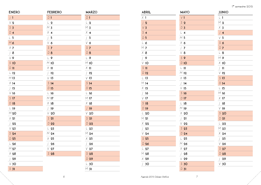 calendarios en excel