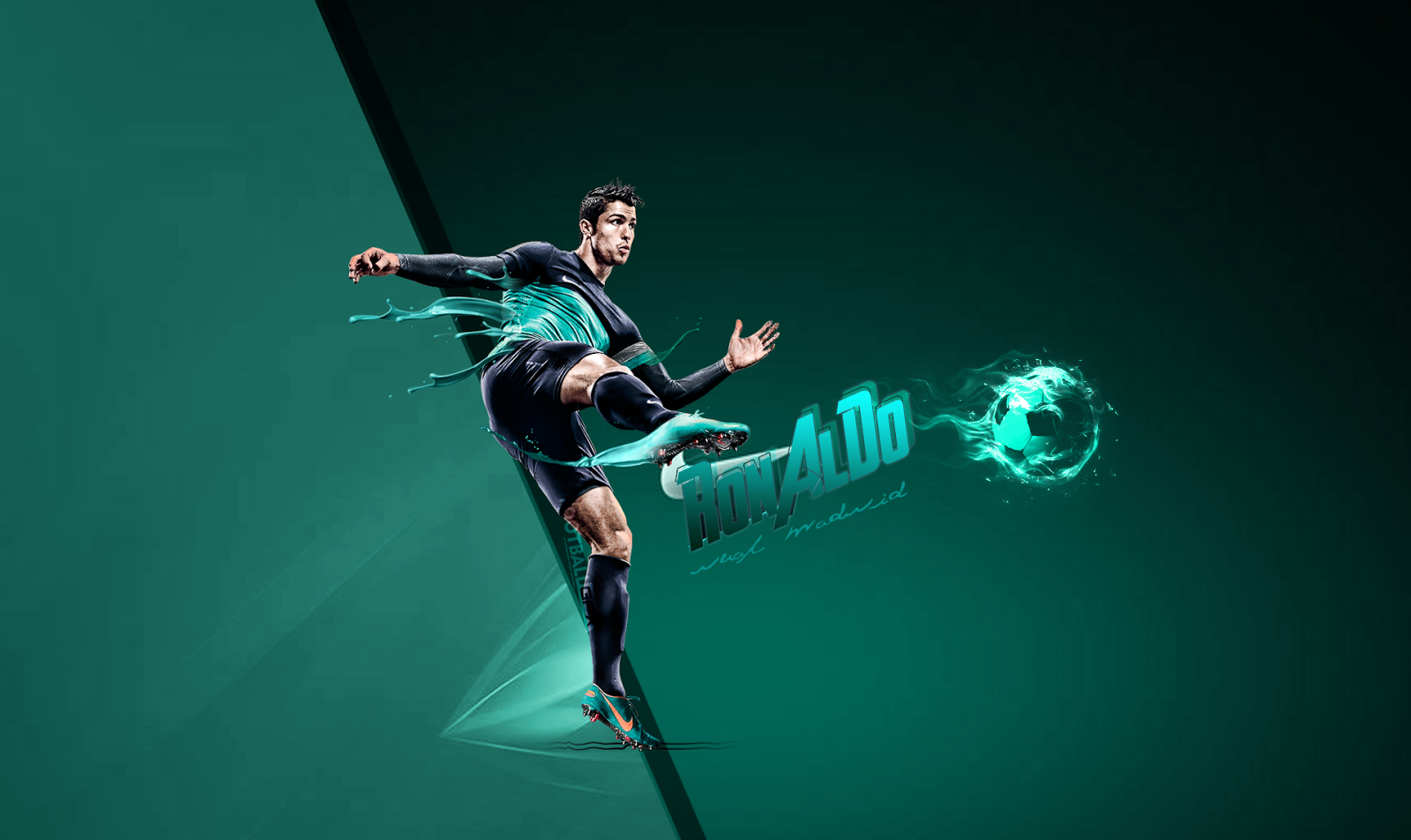 Words Celebrities Wallpapers: Cristiano Ronaldo Beautiful Background HD