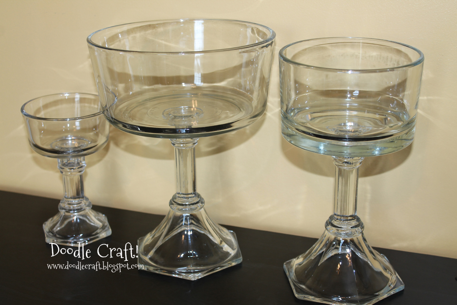 Doodlecraft DIY Candy or Trifle Dishes!