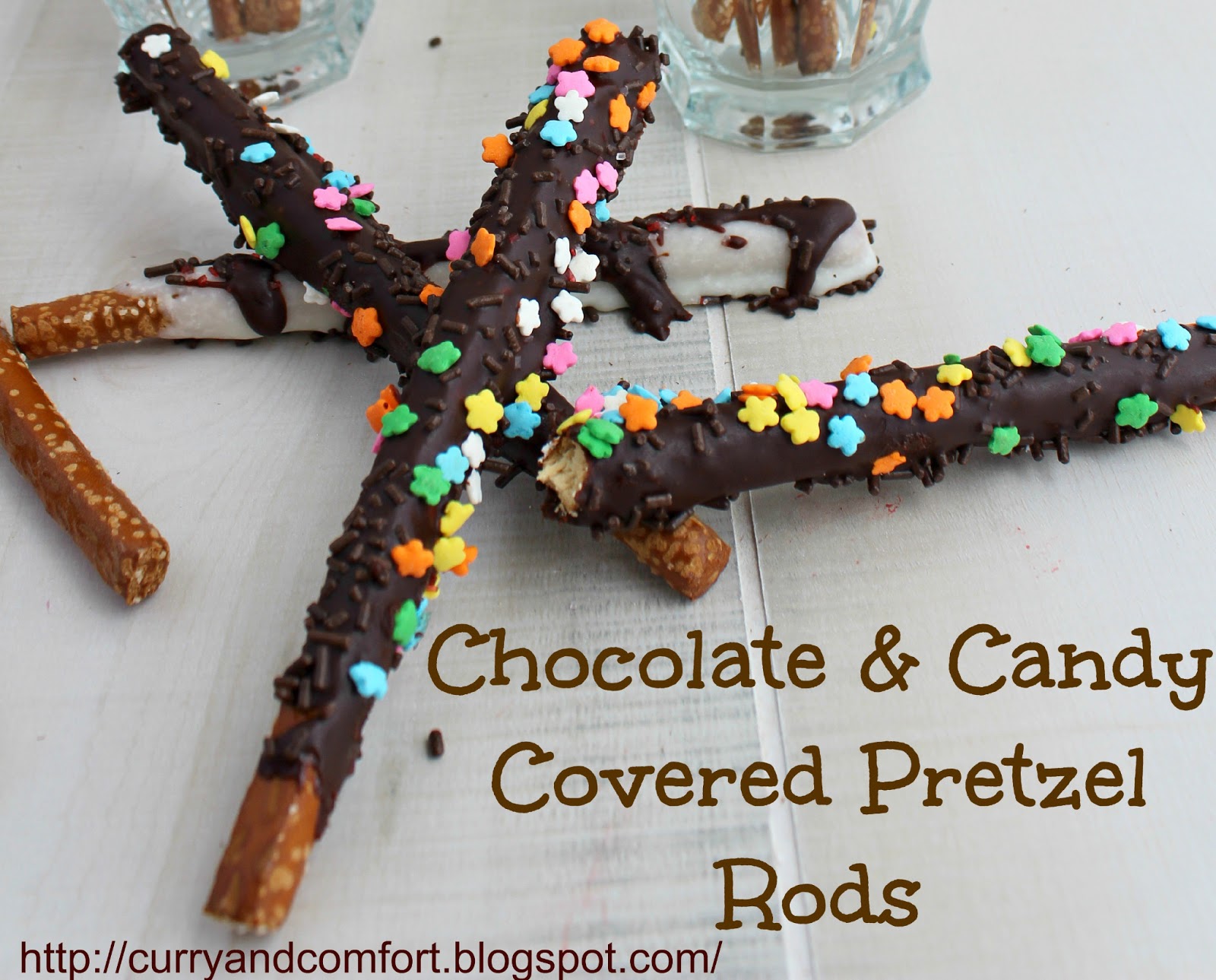 Kitchen Simmer Chocolate and Candy Covered Pretzel Rods