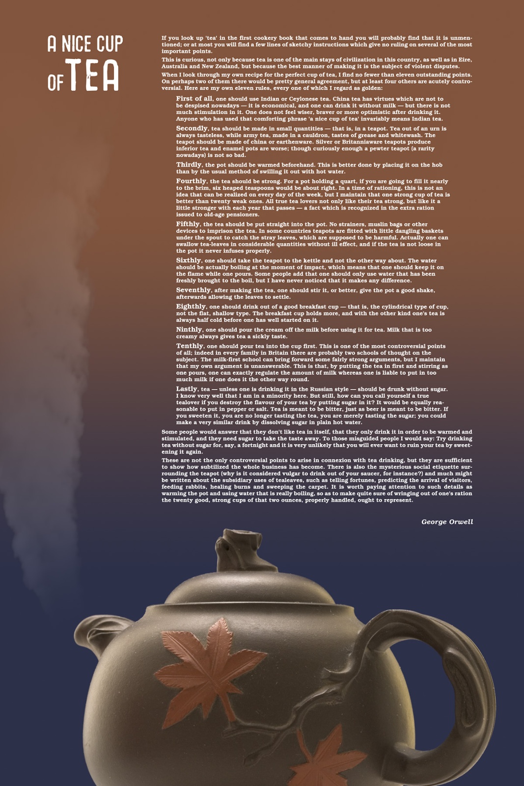 George orwell tea essay