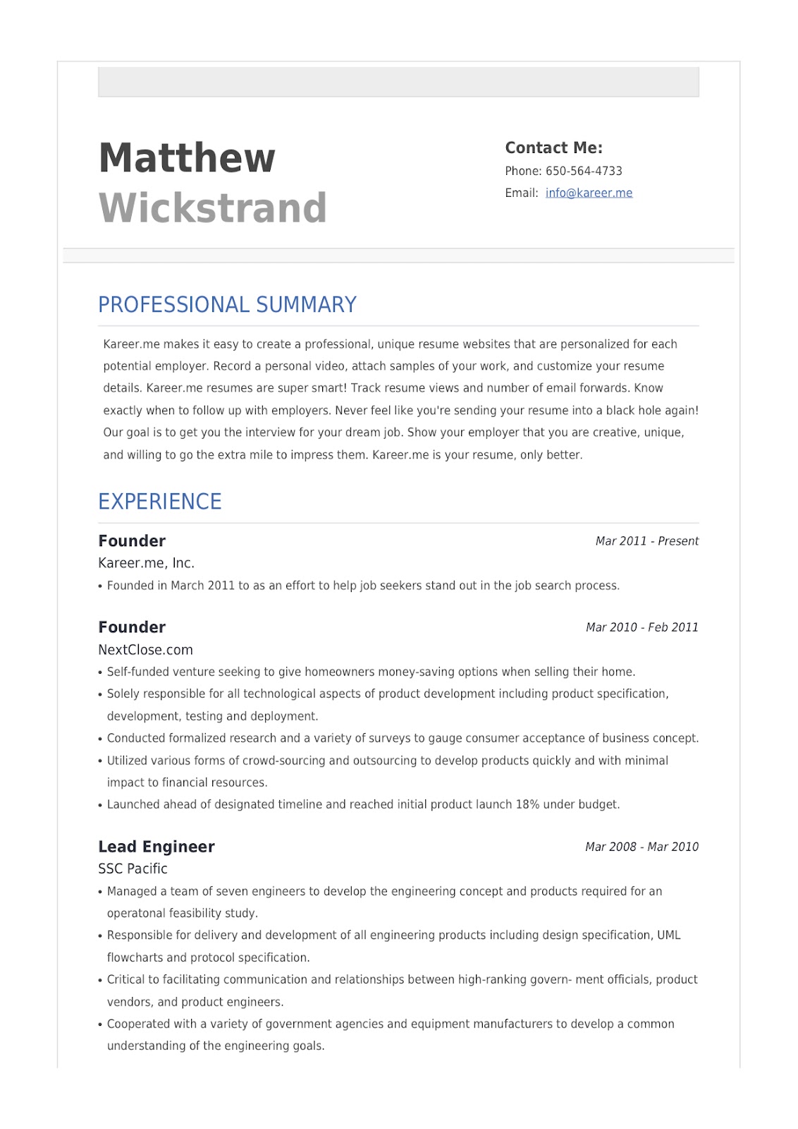 senior design spring 2012 resumes