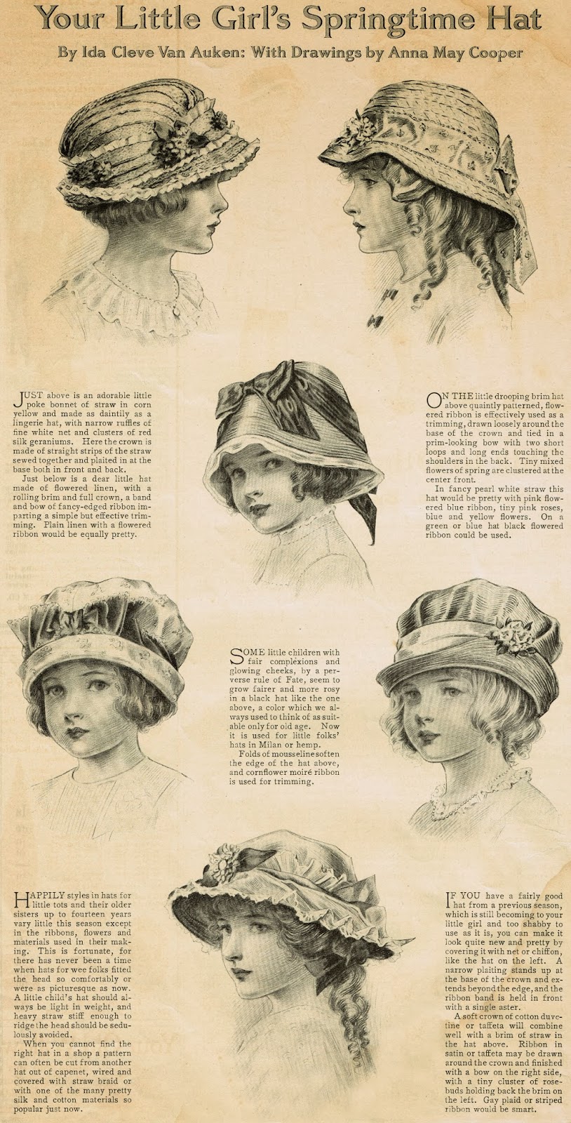 1900's-Clothing-Fashions-Child's-Hats
