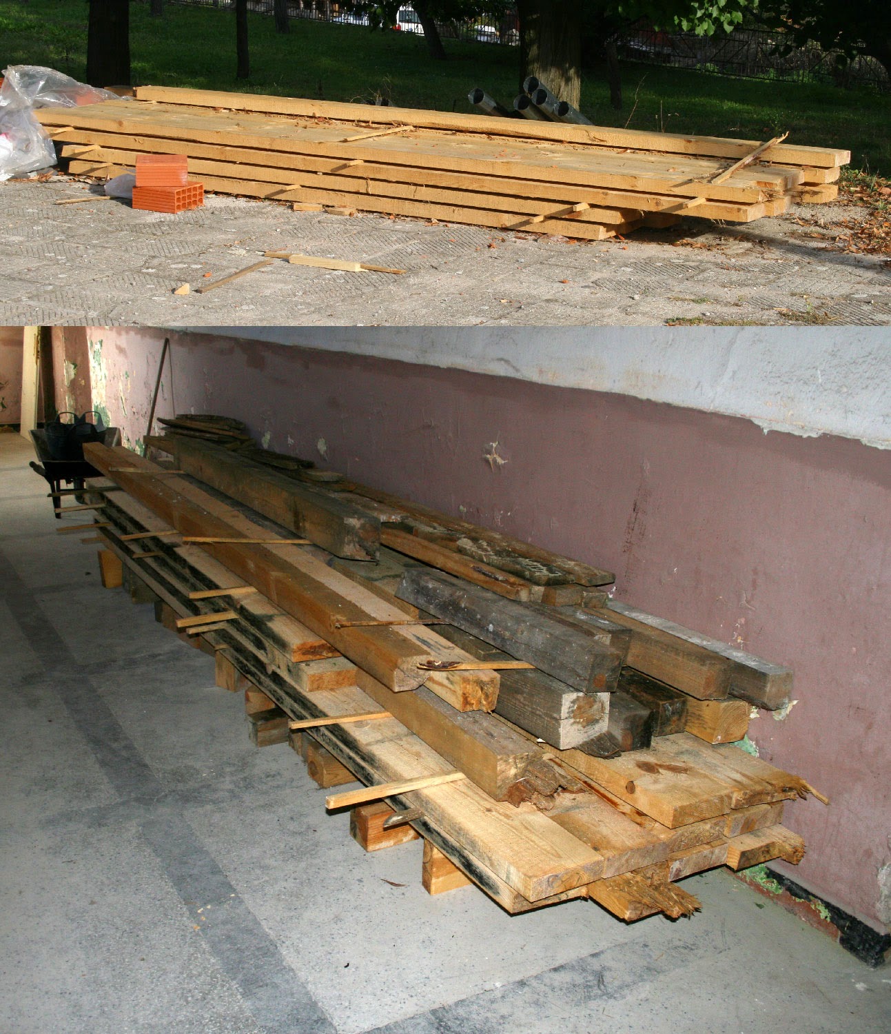 Saved the wood for next year Saved the wood for next year