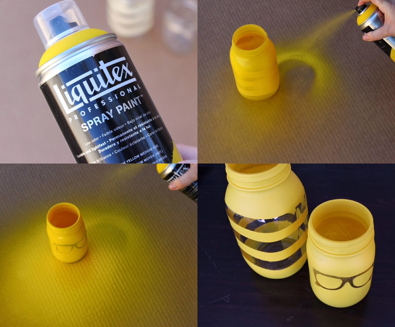 Specs and Wings Spray Painted Vases DIY