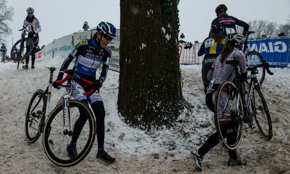 Photo: Int'l CX Rucphen in Holland was held between a beautiful frozen pon.