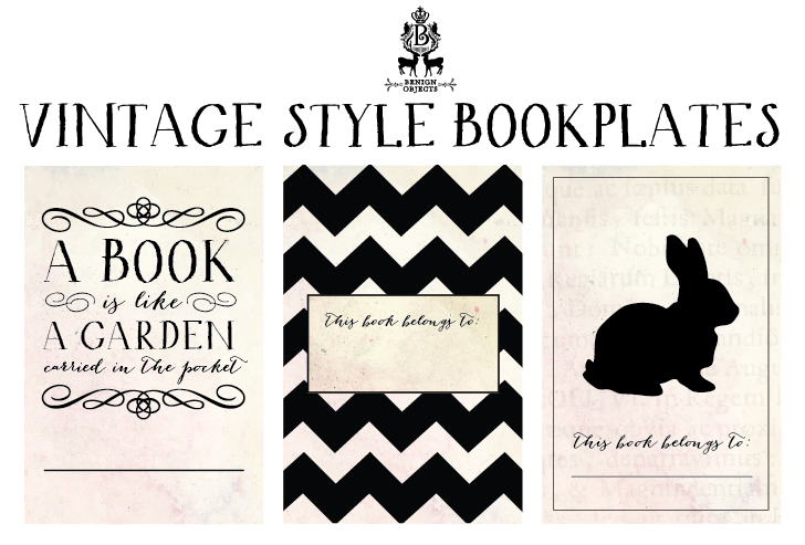 benign objects piggyback design free printable vintage bookplates bookplate templates