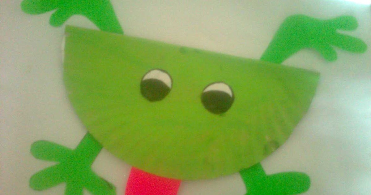 Roohi's Collections Paper Plate Craft Jumping Frog