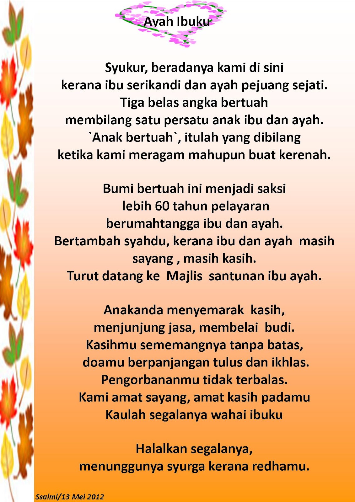 Sajak Ibu