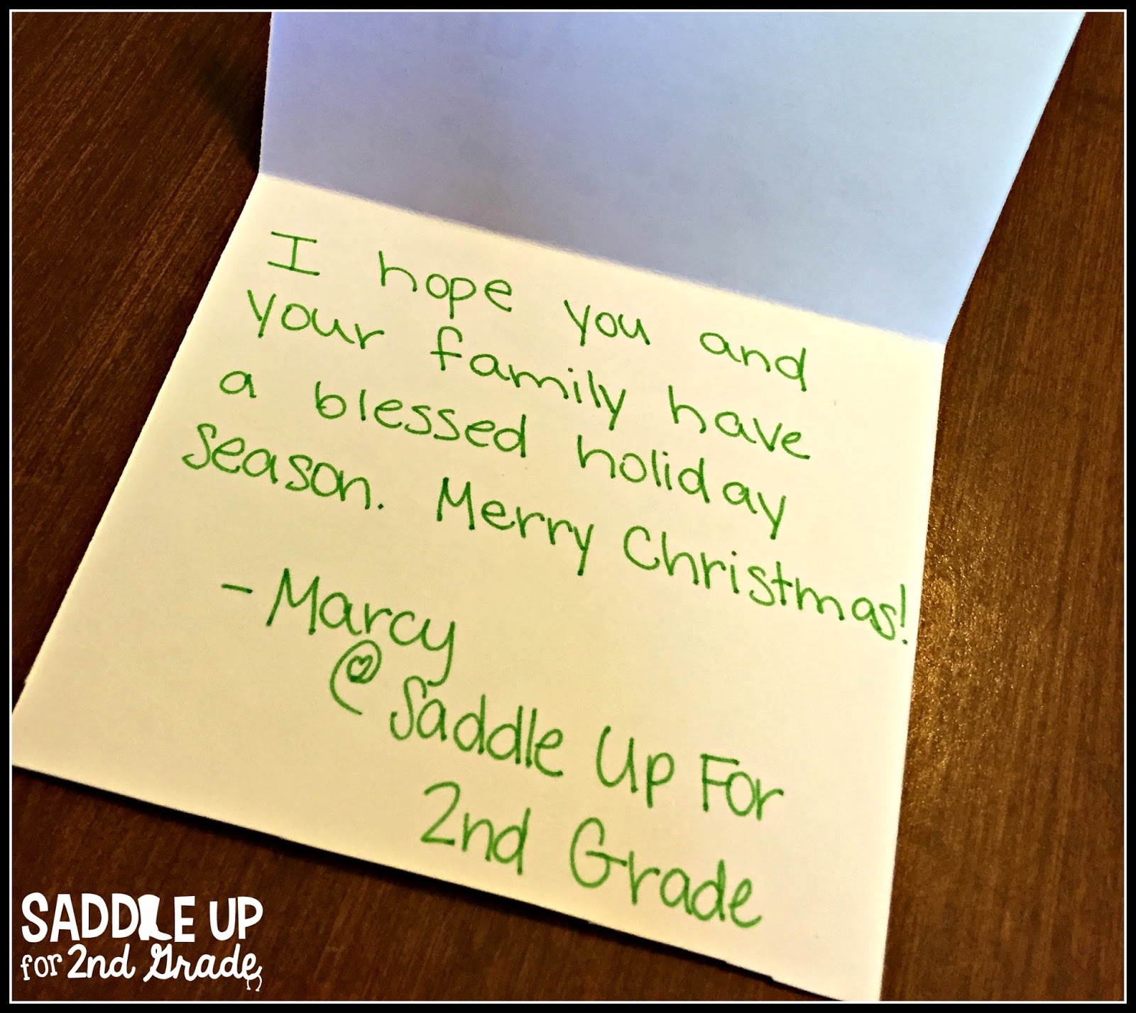 christmas card note