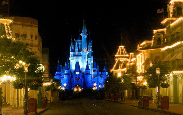 magic kingdom castle at night. magic kingdom castle at night.