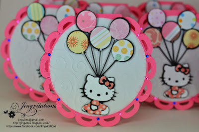 hello kitty banner, goody bags, party favors, door sign, cupcake topper, invitations