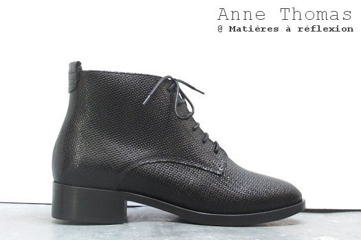 Boots cuir noires Anne Thomas