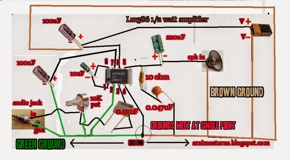 Lm386 chip based mini amp (1/2 Watt)! Amateurbuilt.