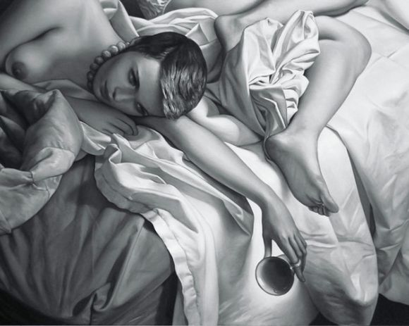 jamie adams pinturas realistas clássicas preto e branco mulheres seminuas