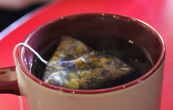 tea bag with flowers tea bag with flowers