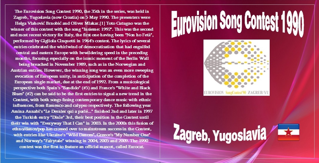 Eurovision Song Contest Music EUROVISION SONG CONTEST 1990