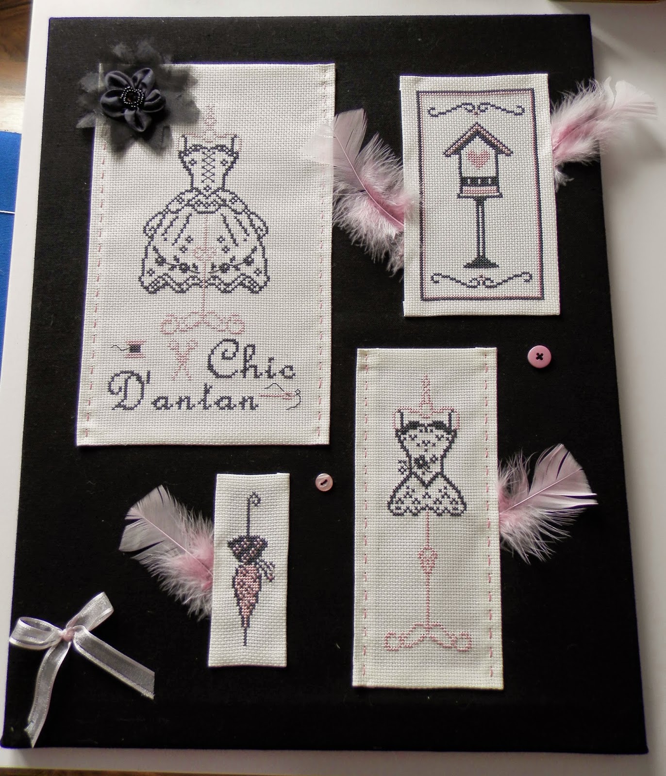 Coton et Création, customisation d'un tableau en point de croix
