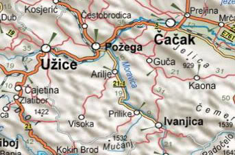 karta srbije ivanjica Ивањица | Географија за гимназије karta srbije ivanjica