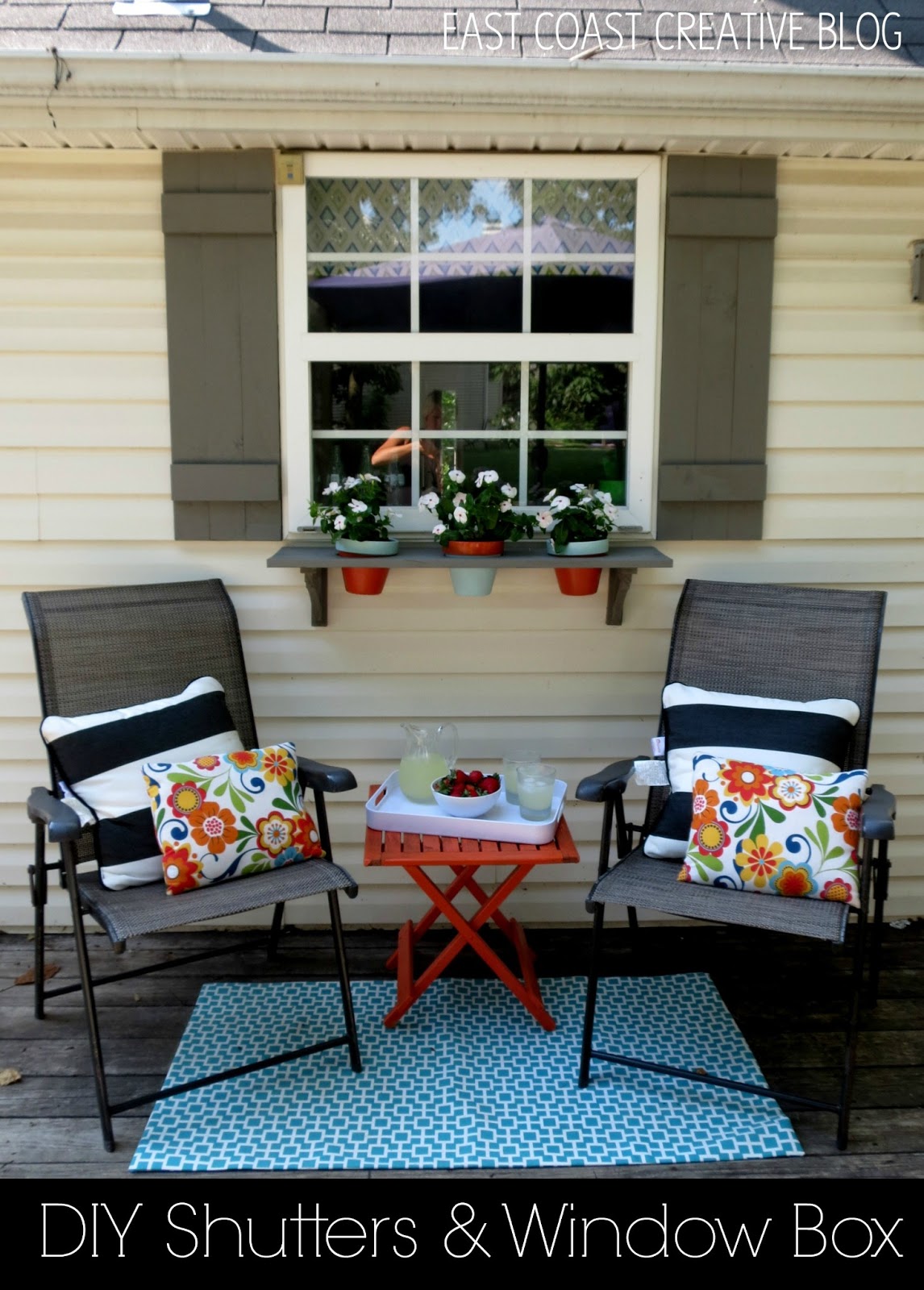 DIY Shutters and Window Box - East Coast Creative Blog DIY Shutters and Window Box - East Coast Creative Blog