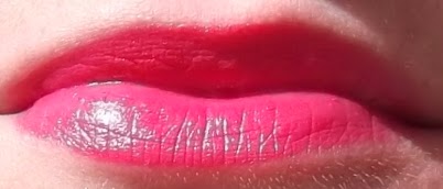 MAC impassioned lipstick swatched on lips
