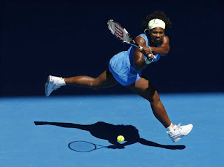 serena williams playing tennis