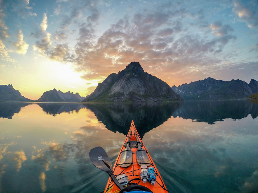 Midnight Sun In Reinefjorden - The Zen Of Kayaking: I Photograph The Fjords Of Norway From The Kayak Seat Midnight Sun In Reinefjorden - The Zen Of Kayaking: I Photograph The Fjords Of Norway From The Kayak Seat