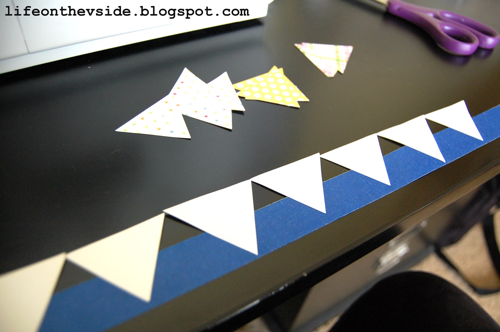 On the V Side How to Sew Paper Garland [Tutorial]
