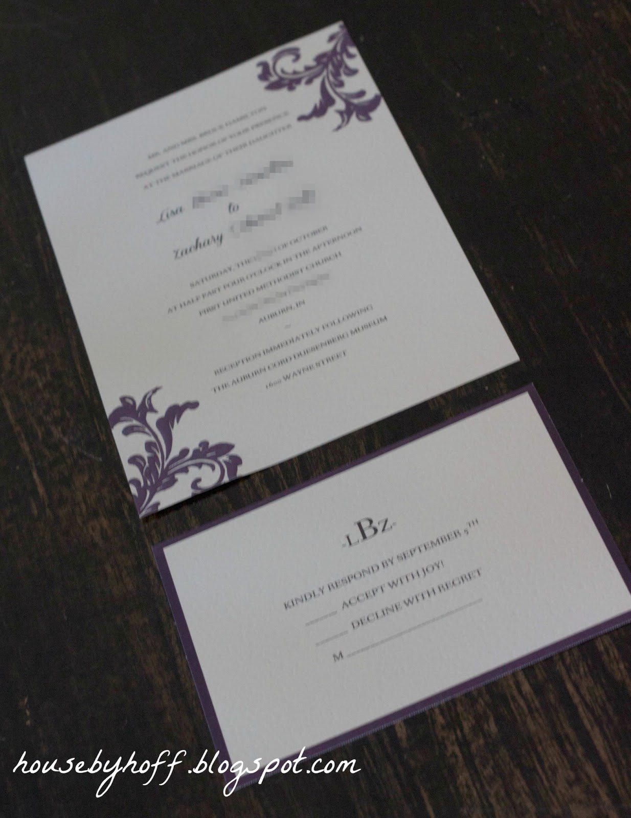 Customizing Store Bought Wedding Invitations House by Hoff