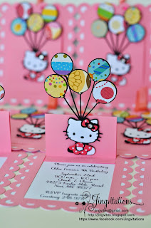 handmade invitations candyland hello_kitty invitaciones convite