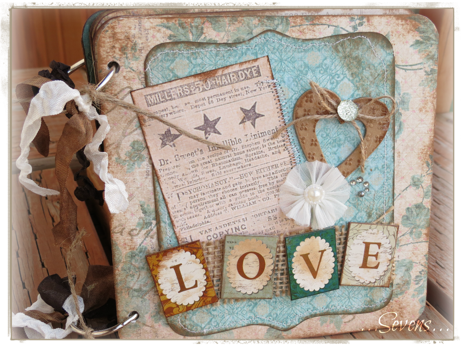 Misty D. Designs Wedding Memories Vintage Chipboard Album