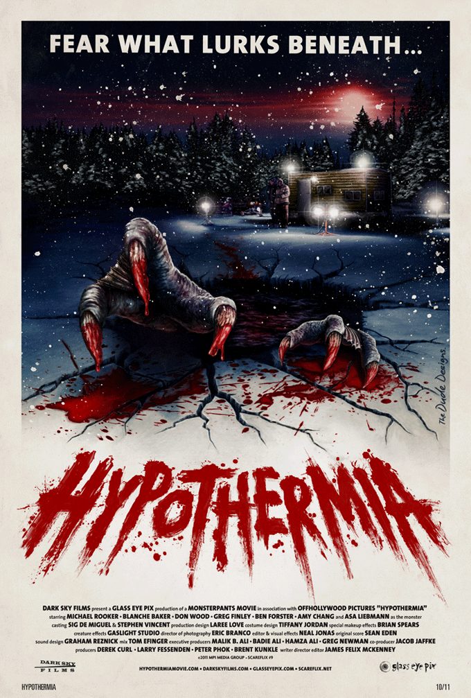 hypothermia poster the dude designs the terror creature design