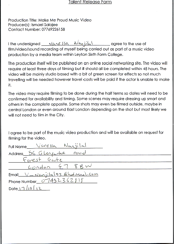 parths blog talent release form video production release form