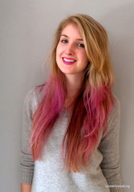 matching hair and lips - dip dyed