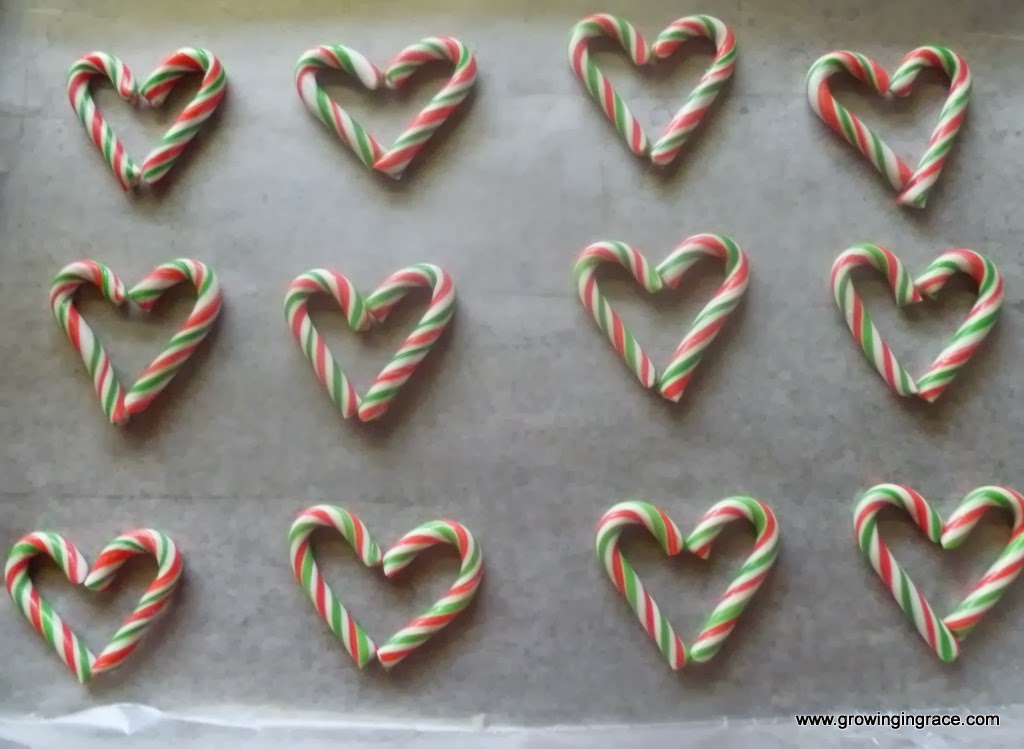 Growing in Grace Candy Cane Bark Hearts