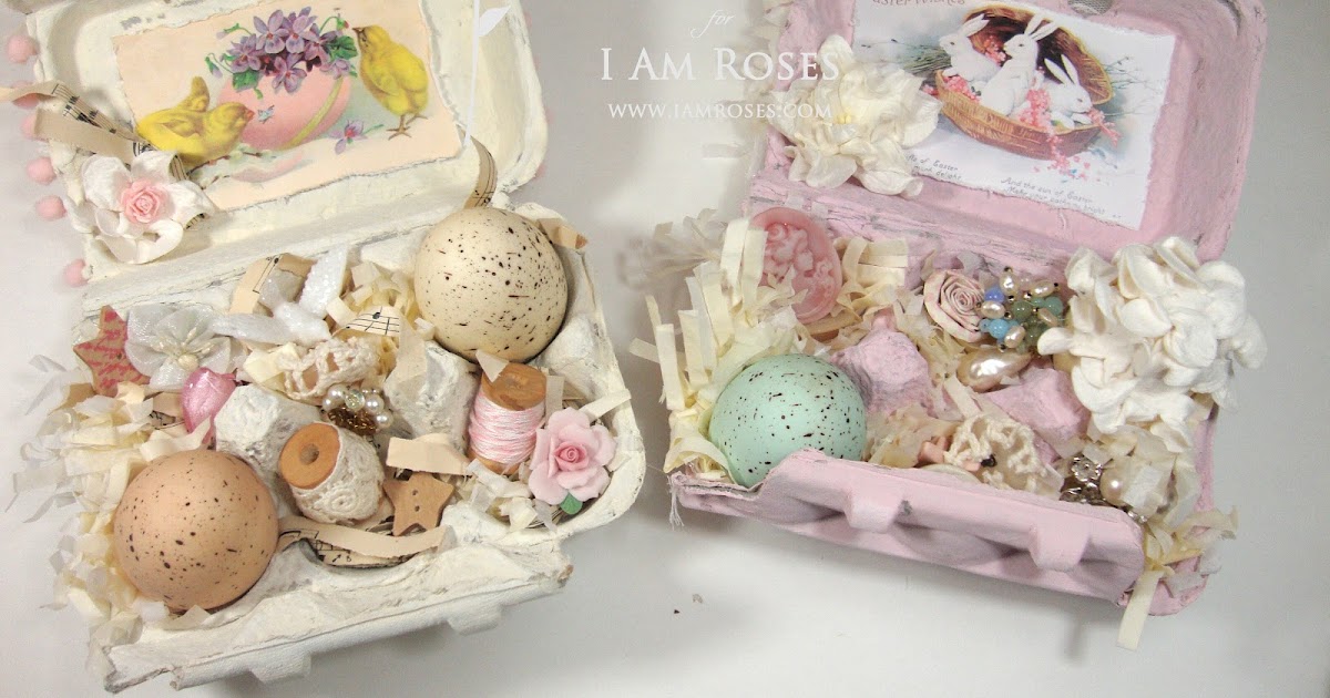 ShabbyChicJCouture Shabby Chic Easter Egg Boxes