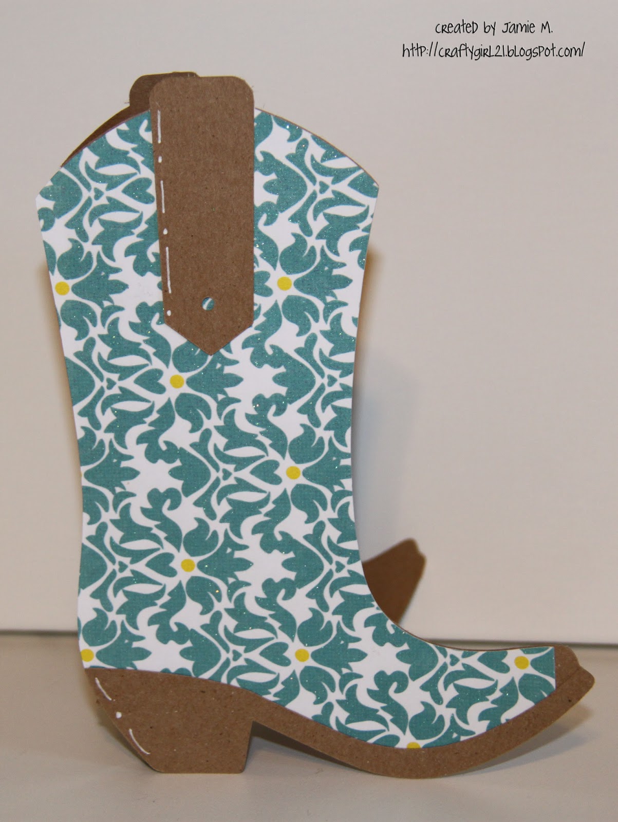 Crafty Girl 21! Cowboy Boot Card